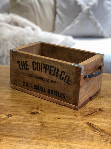 Caja/cajón De Madera Con Tiradores De Hierro - The Copper Co 1