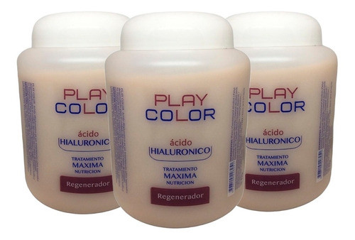 3 Baños De Crema Con Ácido Hialurónico 1kg Play Color 0