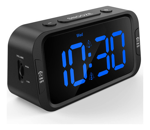 Odokee Reloj Despertador Digital Dual Para Dormitorio, Fcil 0