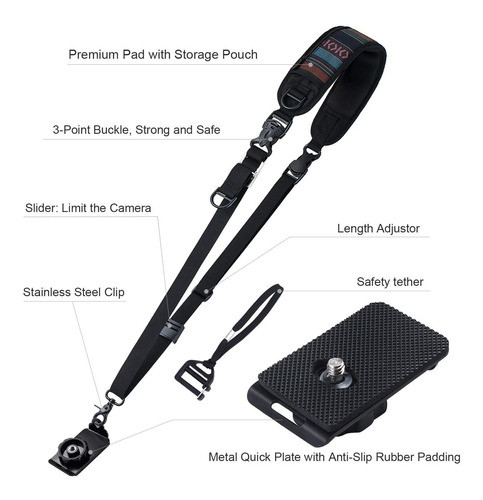 Correa De Hombro Waka Para Camara Dslr, Retro/ajustable 1