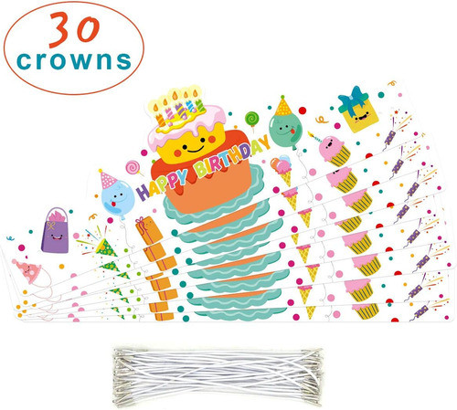 Coronas De Cumpleaños Felices Para Niños Y Maestros, 30 Piez 1