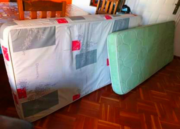 Cama Muy Buena Madera Con Colchon De 1 Plaza Obsequio! 1