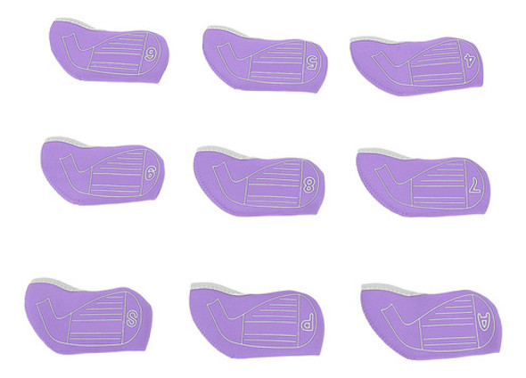 Capa Protetora Club Head, 9 Peças, Capas Para Ferros, Tecido 0 Capa Protetora Club Head, 9 Peças, Capas Para Ferros, Tecido 0