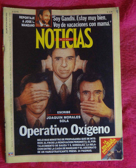 Revista Noticias 1992 Menem Sexo Luis Miguel Isabel Sarli 0