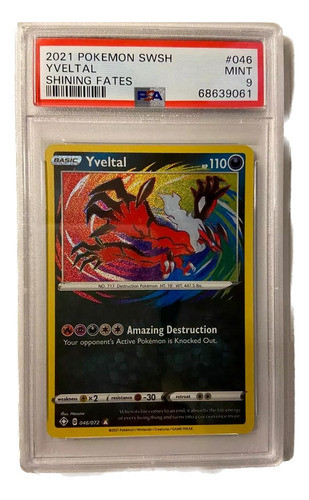 Carta Pokemon Yveltal Amazing Rare Psa 9 - Shining Fates 0