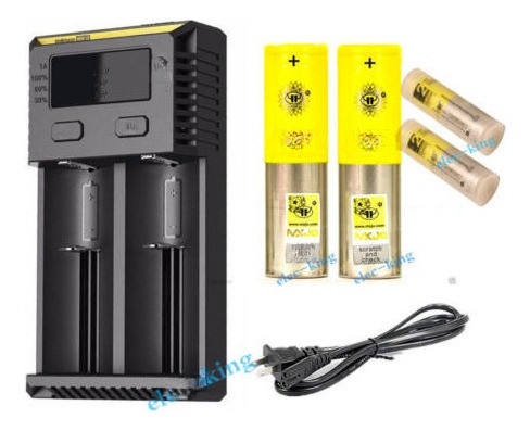 Nuevo Nitecore I2 Intellicharge Cargador + 2pcs 3000 Mah 35a 1