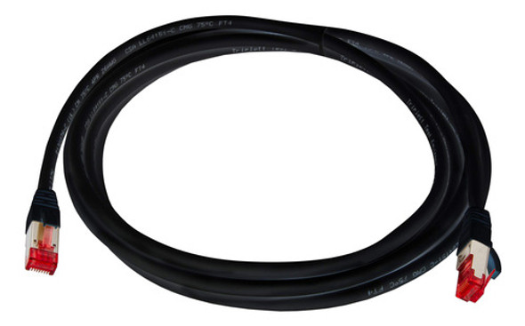 Cabo De Conexão Triplett Cat6a 10 Gbps 26 Awg 3 M Preto 0