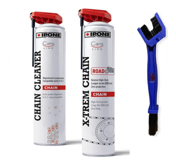 Ipone Limpia Cadena + Lubricante + Cepillo Moto Bicicleta 0 Ipone Limpia Cadena + Lubricante + Cepillo Moto Bicicleta 0