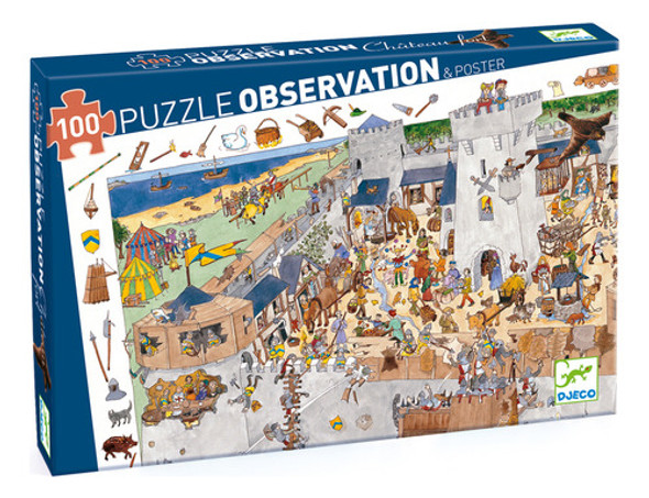 Puzzle De Observación Castillo Fortificado Djeco 100 Piezas 0