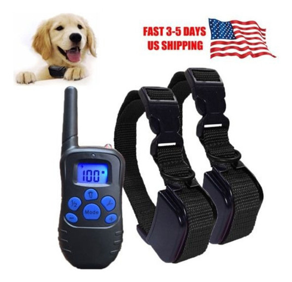 Collar Para Perros Eléctrico Choque Impermeable Recargable P 1