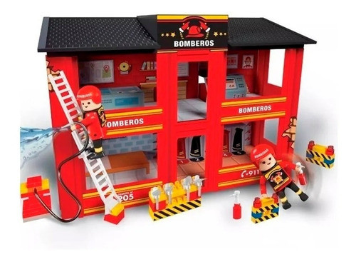 Flokys Estación De Bombero Con 2 Figuras 01-2014 En Cadia 1