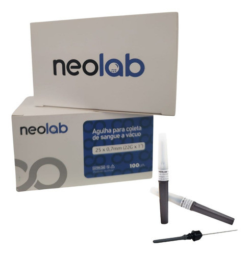 Agulha Para Coleta Multipla 22g(25x7) Preta Kit 4x100un 0