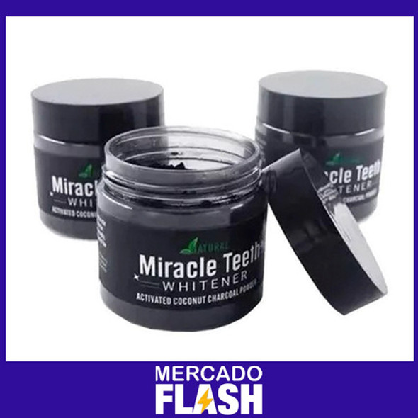 Kit X10 Blanqueador Dental Miracle Teeth Coco Carbon Natural 1