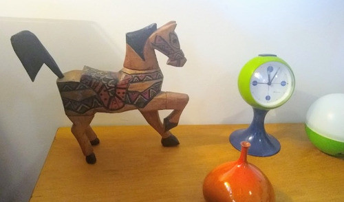 Figura Caballo Talla Madera Policromada 1