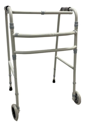 Andador Plegable Hierro  Paso A Paso Fijo + Ruedas Reforzado 0