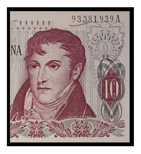 Argentina Billete 10 Pesos Ley 1972 Serie A Sc Bot 2342 0