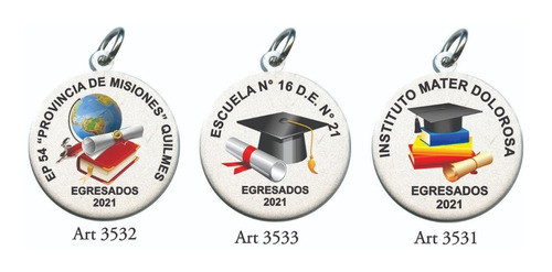 Medallas Egresados Jardín Abanderado  Pack 55 Unidades 1