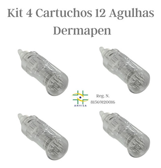 Kit 4 Cartuchos Dermapen 12 Agulhas Dr. Pen My-m Orignal 1