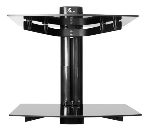 Soporte Repisa Doble Vidrio Templado Canalera Dvd Consola Tv 0