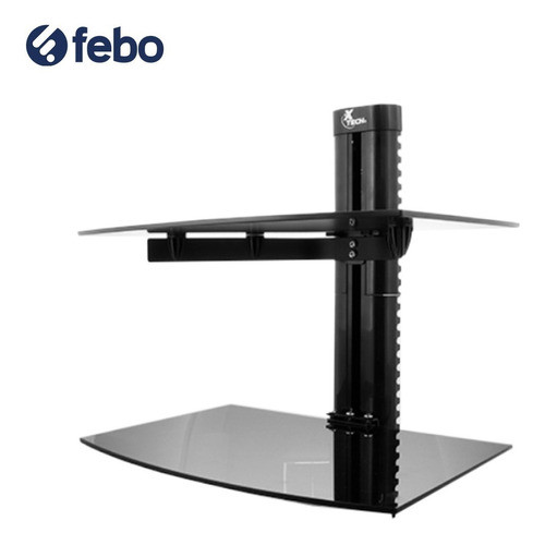 Soporte Repisa Doble Vidrio Templado Canalera Dvd Consola Tv 1