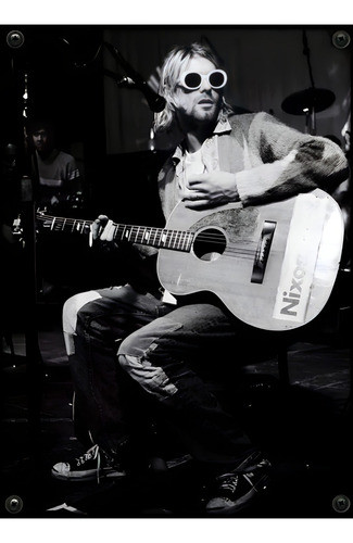 Póster Kurt Cobain  Nirvana Autoadhesivo 60x42cm #55 0