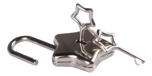 Cadeado Em Forma De Estrela De Metal Com Fecho De Chave Para 1