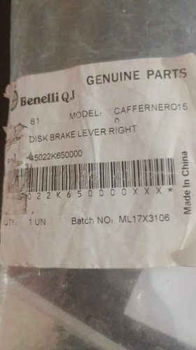 Palanca De Freno Benelli Caffernero 150 1