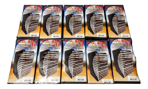 Kit 10 Porta Cds - Box Modular Para 15 Cds 0