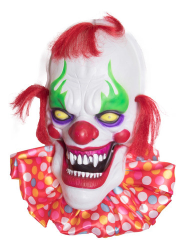 Cabeza De Payaso Maligno Con Luz Y Sonido Halloween 50 Cm. 0
