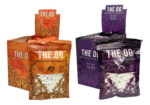 2 Caixa Filtro Para Cigarro The Og Slim (6x22mm + 6x15mm) 0