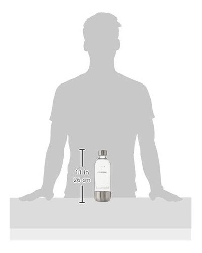 Sodastream Botella De Carbon De 1l Con Acentos De Acero Ino 1