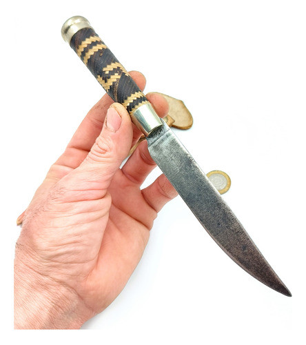 Cuchillo Acero Carbono Cabo Tiento Con Vaina - Cuchilleria 1