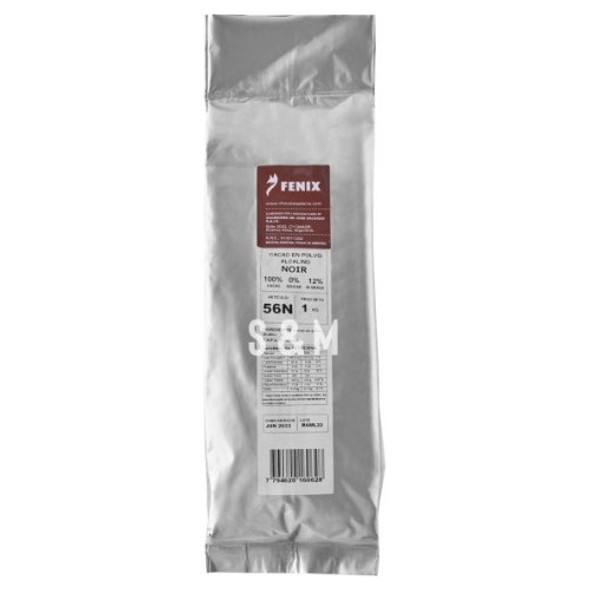 Cacao En Polvo Fenix Amargo Alcalino Noir 56n 1 Kg 0