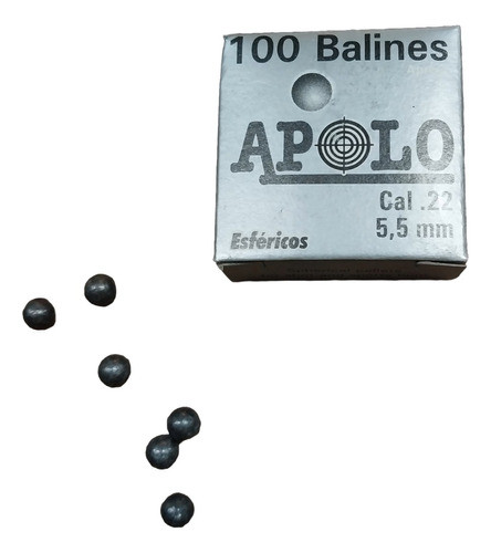 Balines Apolo Esferico 5.5mm Por 500 En Cajas De 100 Balines 0