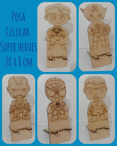 Combo 22 Posa Celulares Infantiles. Fibrofacil Laser 1