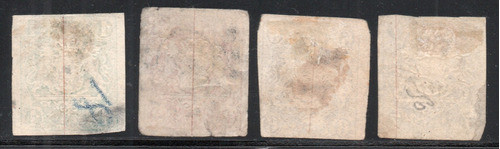 Baviera (alemania) Serie X 4 Sellos Escudo Años 1867-69 1