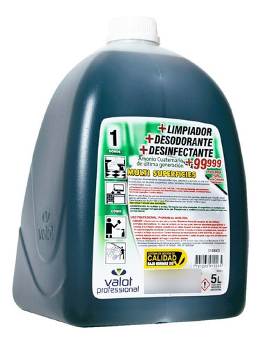 Limpiador Desinfectante Desodorante X 5 Lts | Valot Oficial 0