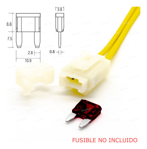 3 Portafusibles Aereo Automotor Mini (10.9mm) Con Tapa 1
