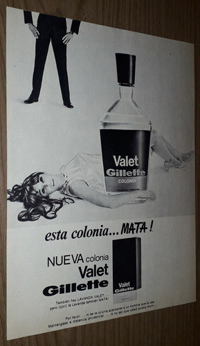 P164 Clipping Antigua Publicidad Colonia Valet Año 1967 0