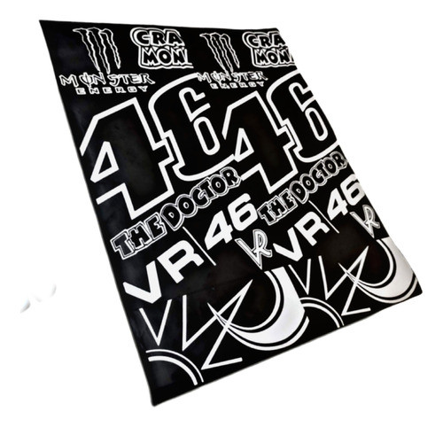 Calcos Vinilo Parantes Multilogo Valentino Rossi Vr46 Acc 0