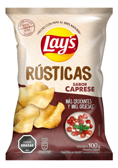Papas Fritas Rústicas Sabor Caprese Lay's 100 Grs. 0