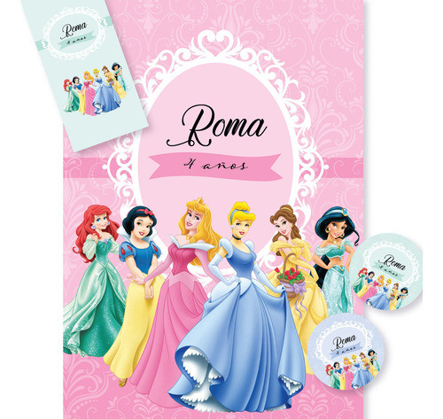 Kit Imprimible Princesas Princess Candy Bar Tukit 0