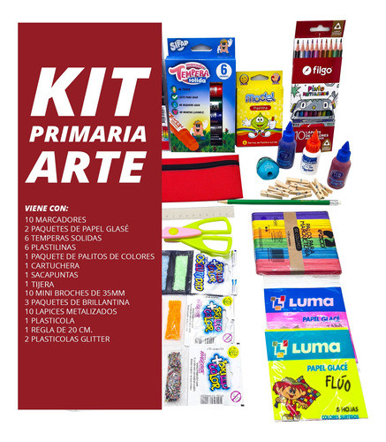 Kit Primaria Arte Escolar Primer Grado 1