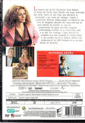 Erin Brockovich Una Mujer Audaz - Nuevo Orig. Cerr. - Mcbmi 1