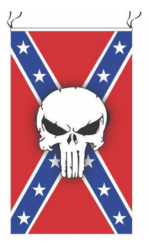 Bandera Confederada Punisher Vertical 90 X 150cm 0