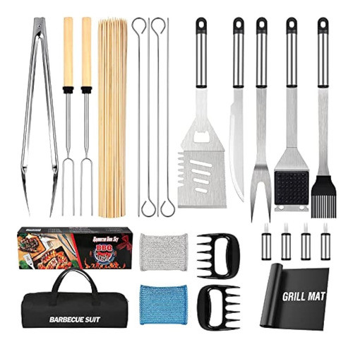 Accesorios Para Parrilla, 122 Piezas Juego De Parrilla Herra 0