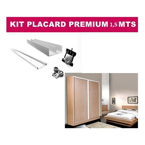 Kit Frente Corredizo Rieles Aluminio 1.5 Metros Para 2 Hojas 1
