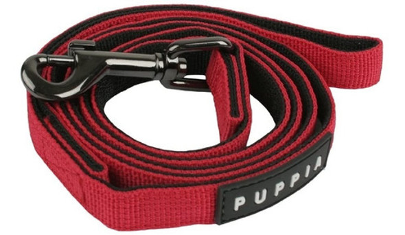 Puppia Correa Two-tone Lead Roja Doble, Firme Y Muy Fuerte 0