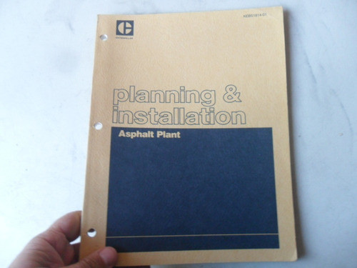 Manual Planta De Asfalto Caterpillar Libro Asphalt Cat 1986 0