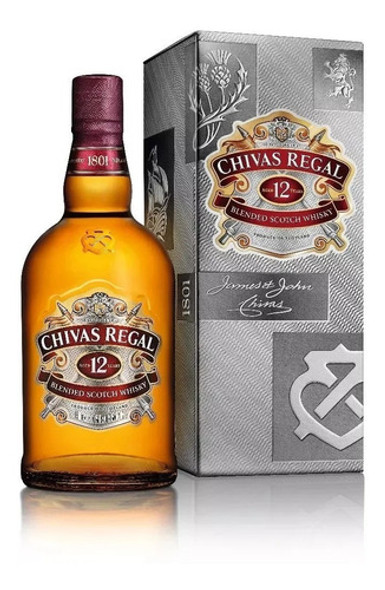 Chivas Regal 12 Años Whisky Escocés Botella 1 L.- 1